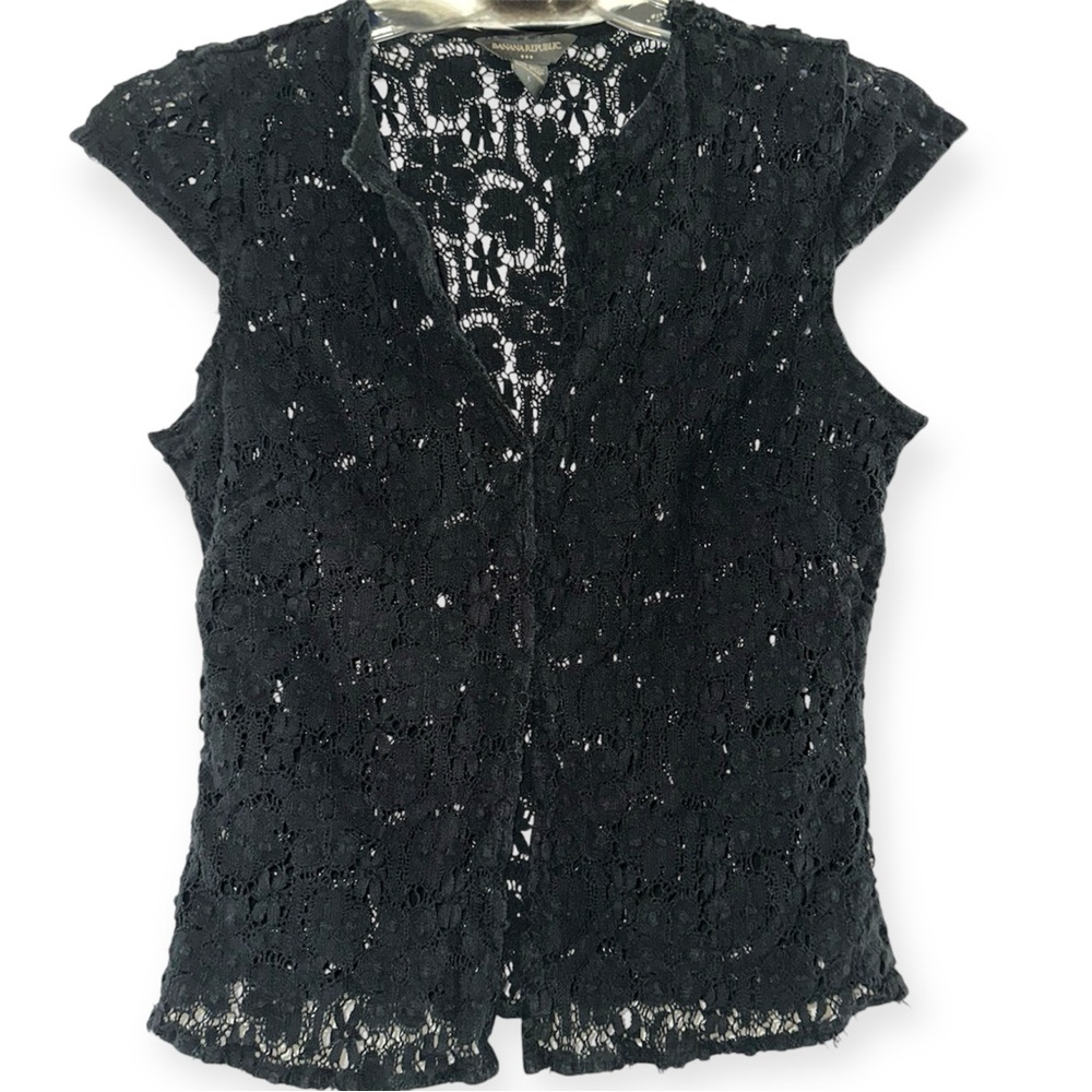 Banana Republic Black Lace Blouse